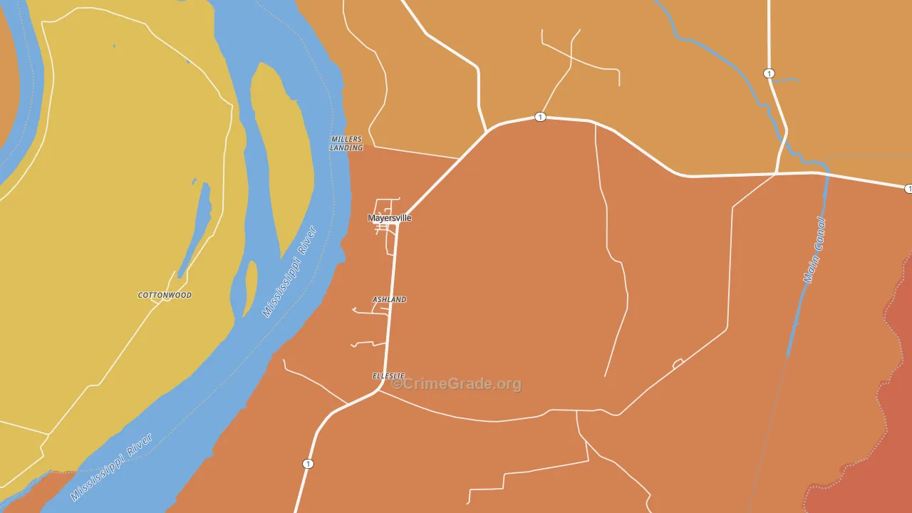 39113, MS Map of Theft Rates