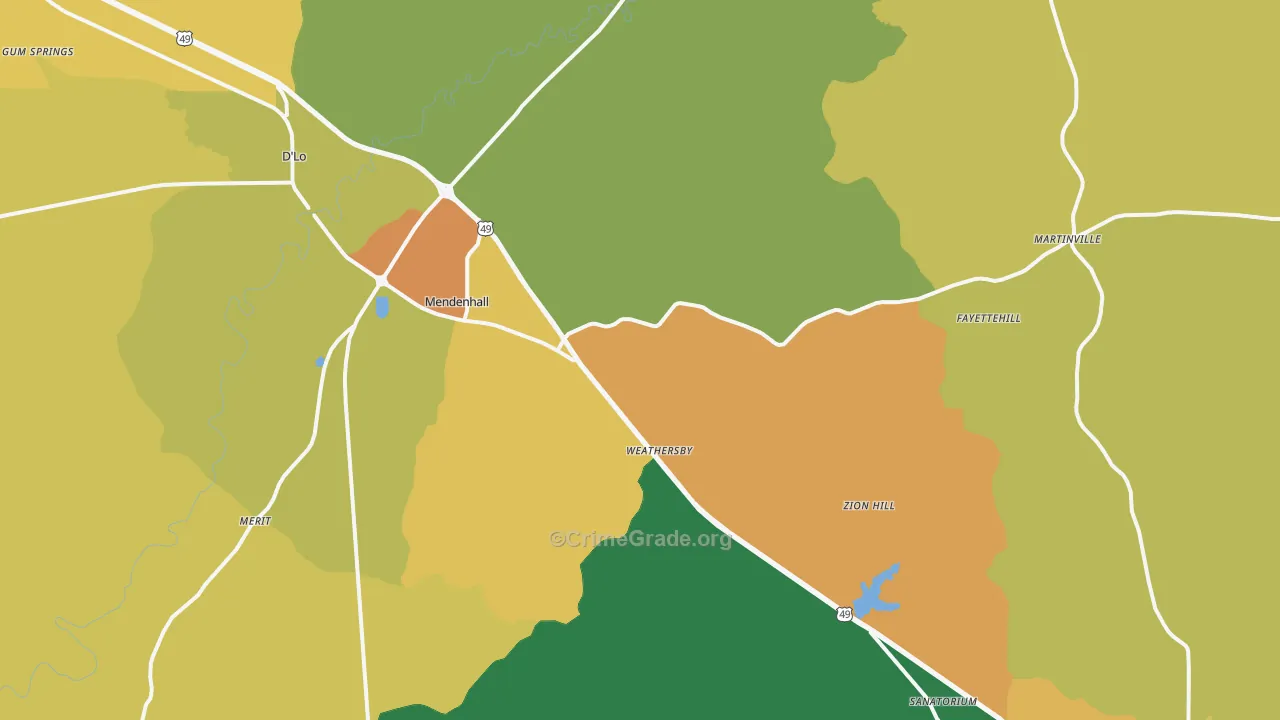 39114, MS Map of Theft Rates