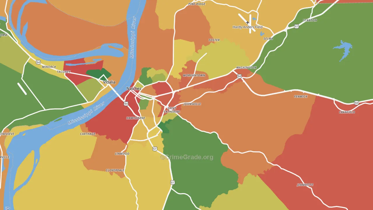 39120, MS Map of Theft Rates