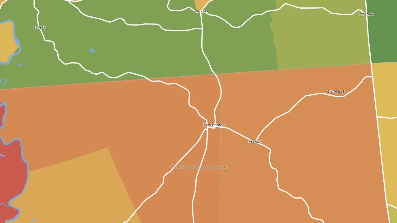 39140, MS Map of Theft Rates