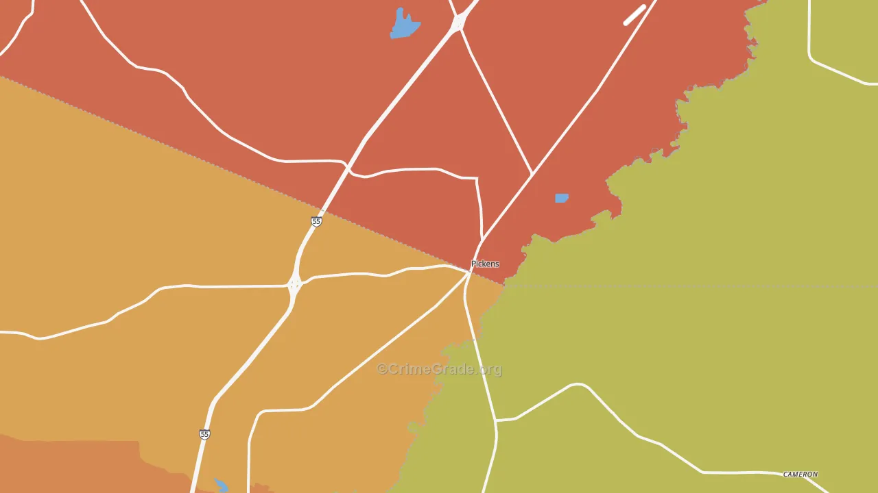 39146, MS Map of Theft Rates