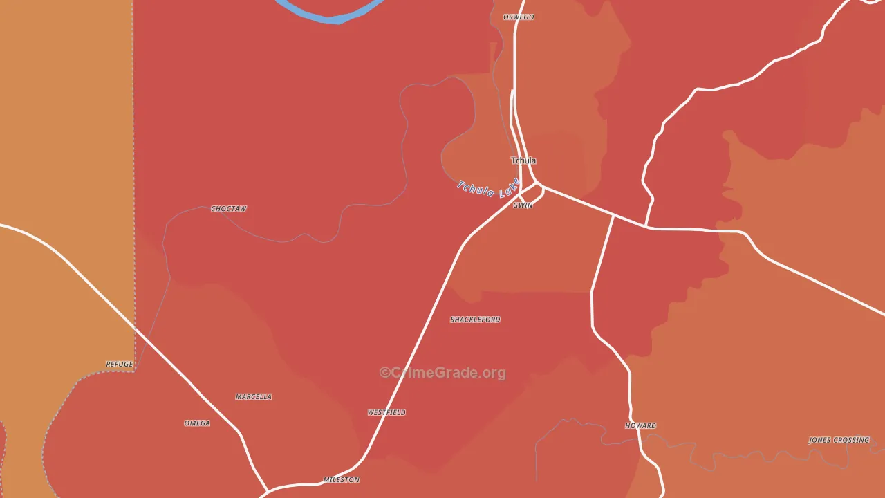 39169, MS Map of Theft Rates
