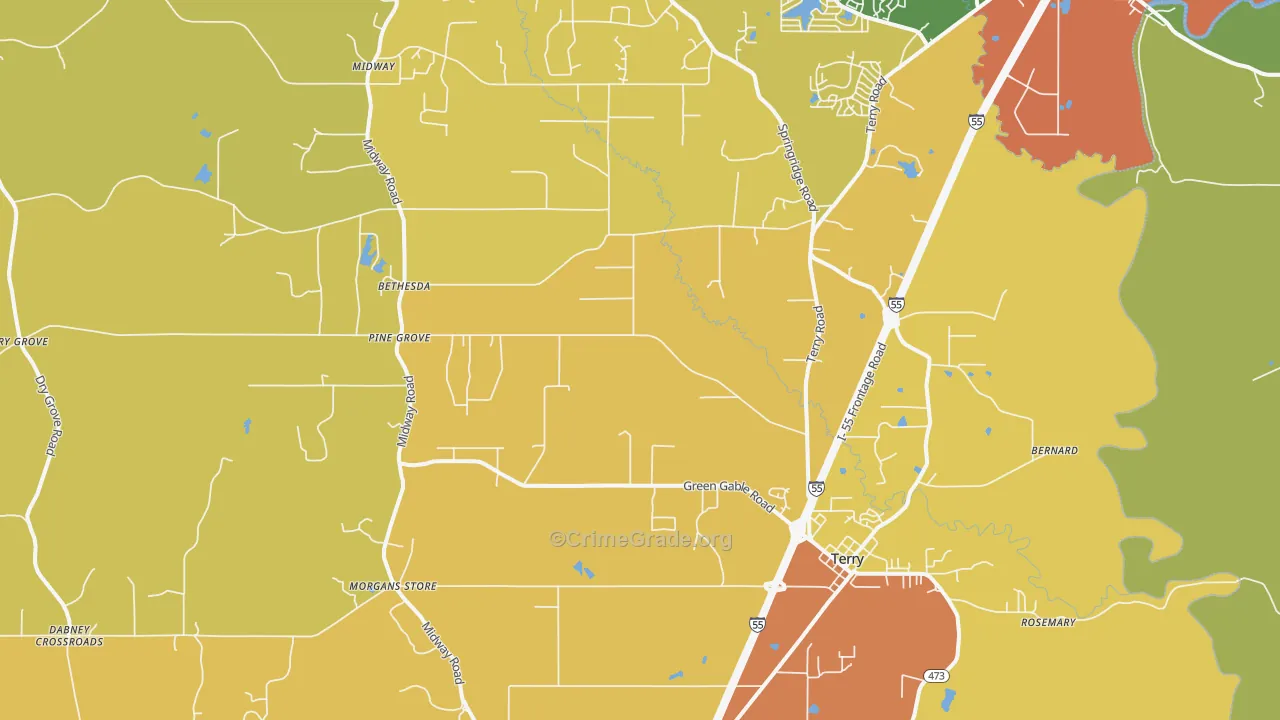 39170, MS Map of Theft Rates