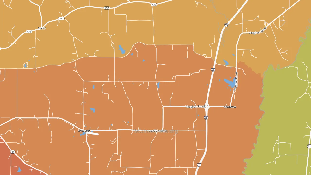 39179, MS Map of Theft Rates