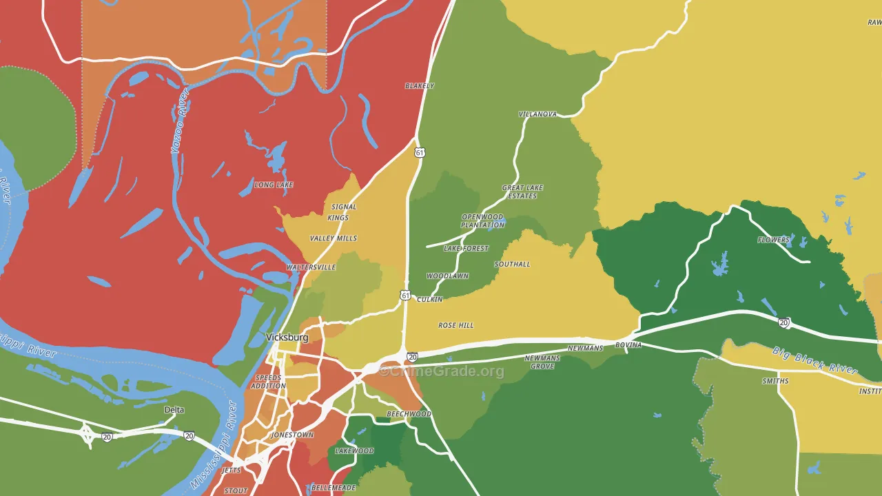 39183, MS Map of Theft Rates
