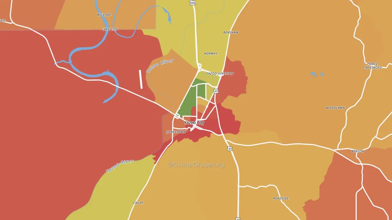 39194, MS Map of Theft Rates