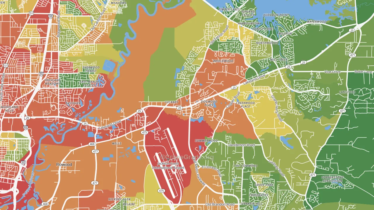 39232, MS Map of Theft Rates