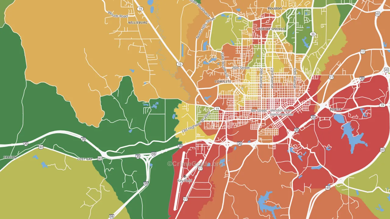 39307, MS Map of Theft Rates