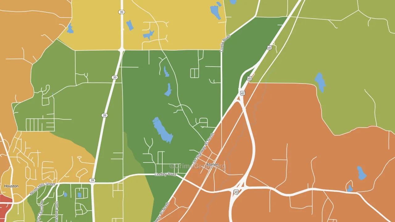 39342, MS Map of Theft Rates