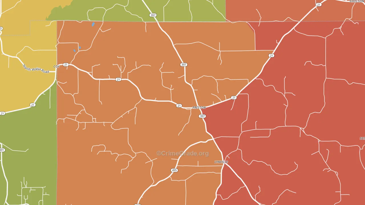 39354, MS Map of Theft Rates