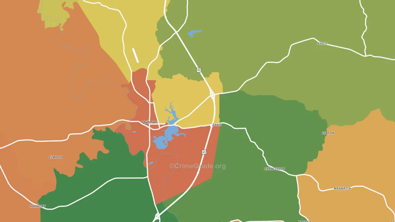 39355, MS Map of Theft Rates