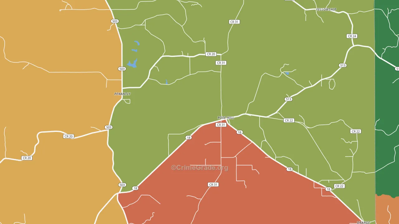 39356, MS Map of Theft Rates