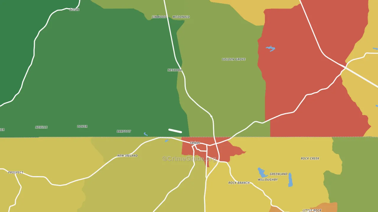 39365, MS Map of Theft Rates