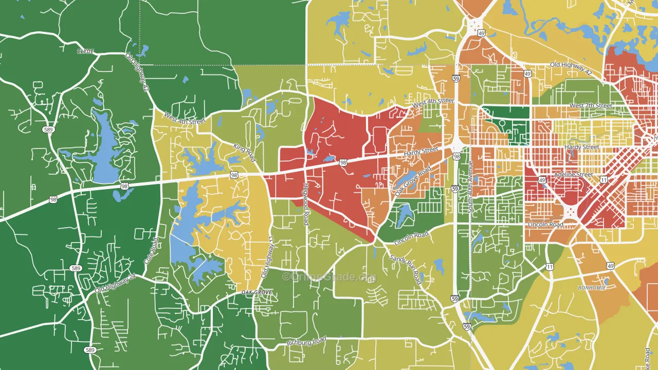 39402, MS Map of Theft Rates