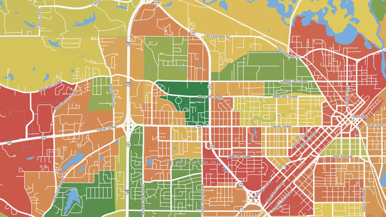 39406, MS Map of Theft Rates