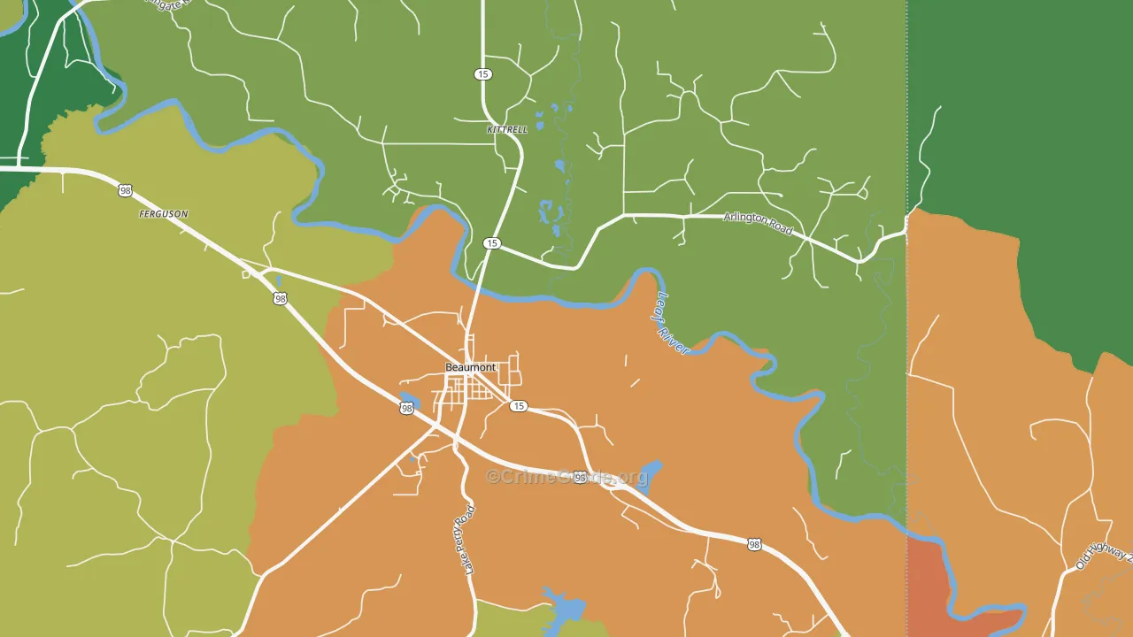 39423, MS Map of Theft Rates