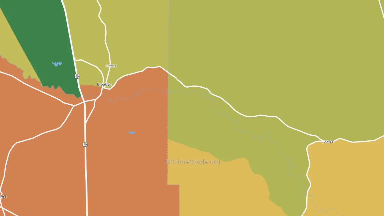39425, MS Map of Theft Rates