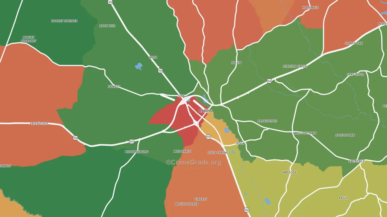 39428, MS Map of Theft Rates