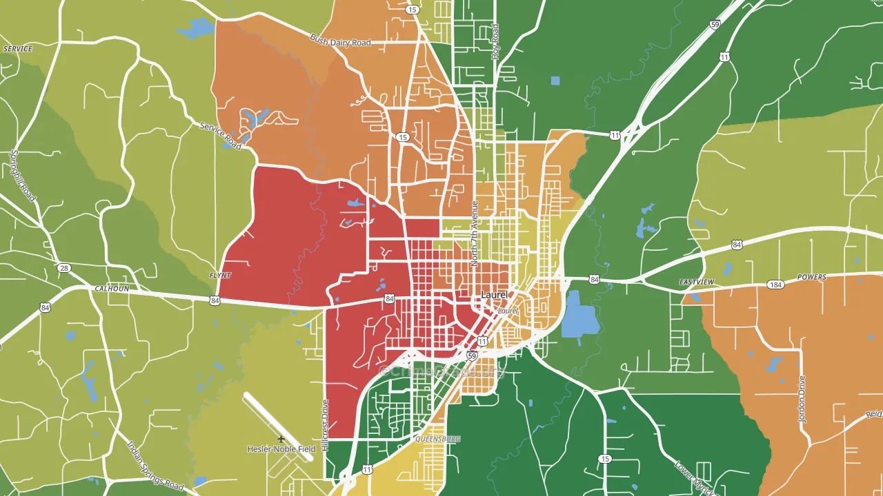 39440, MS Map of Theft Rates