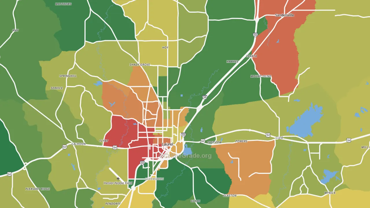 39443, MS Map of Theft Rates