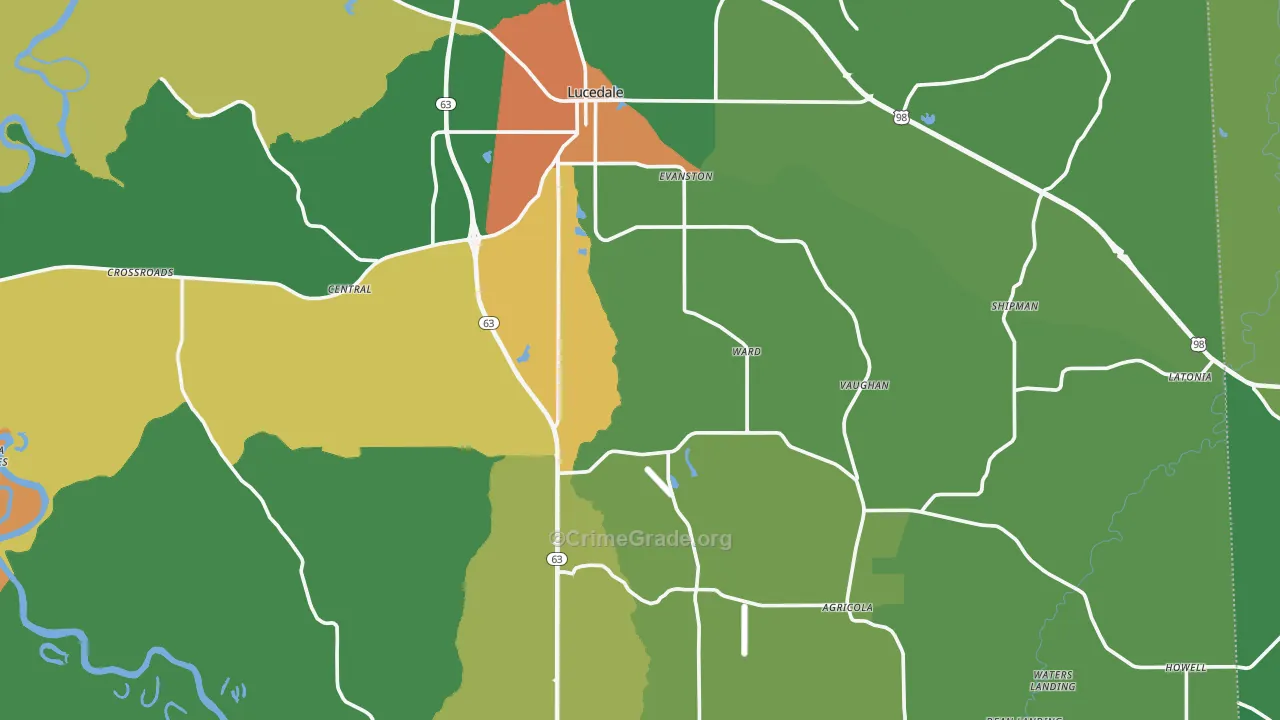 39452, MS Map of Theft Rates