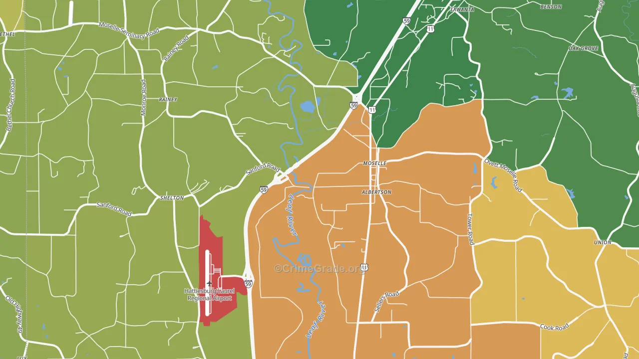 39459, MS Map of Theft Rates