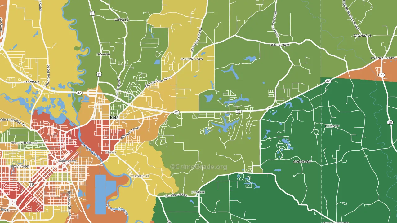 39465, MS Map of Theft Rates