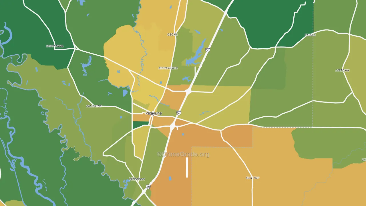 39466, MS Map of Theft Rates