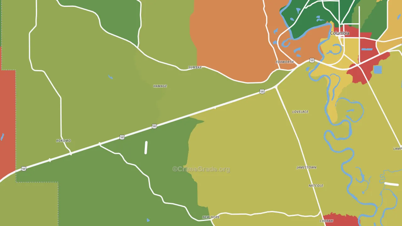 39483, MS Map of Theft Rates