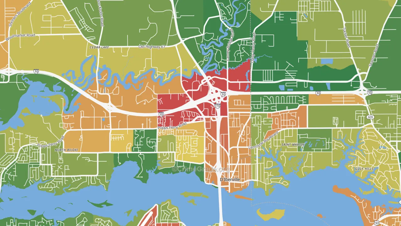 39540, MS Map of Theft Rates