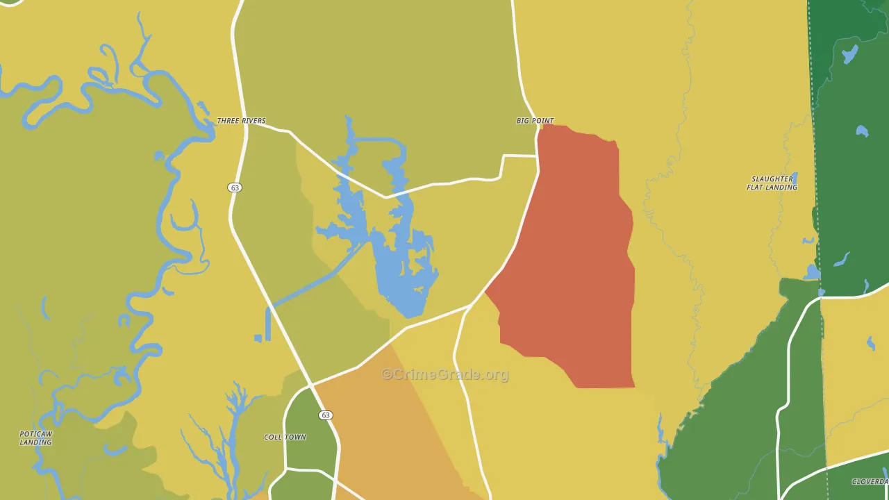 39562, MS Map of Theft Rates