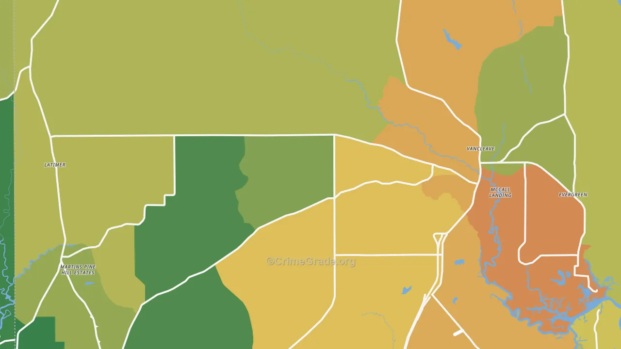 39565, MS Map of Theft Rates