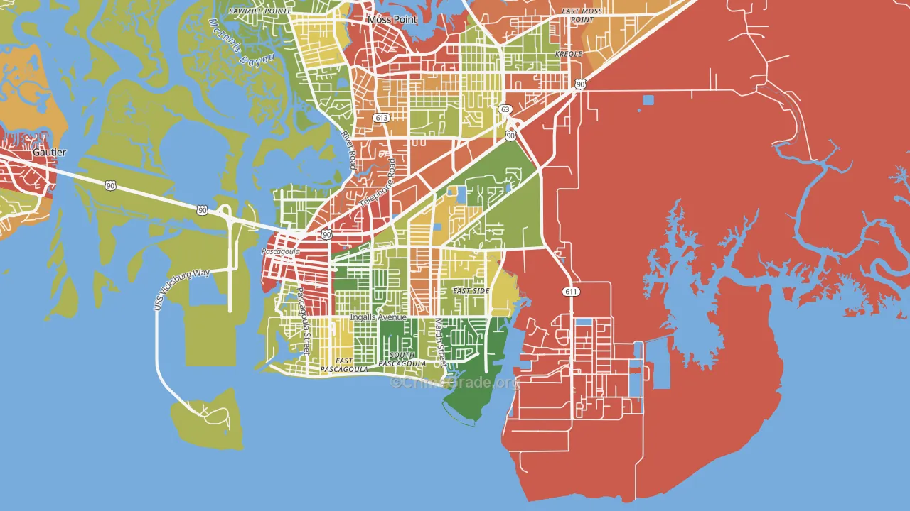 39581, MS Map of Theft Rates