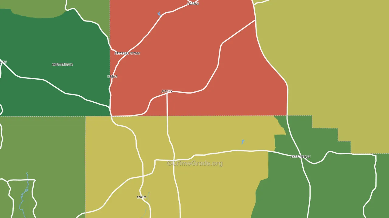 39641, MS Map of Theft Rates