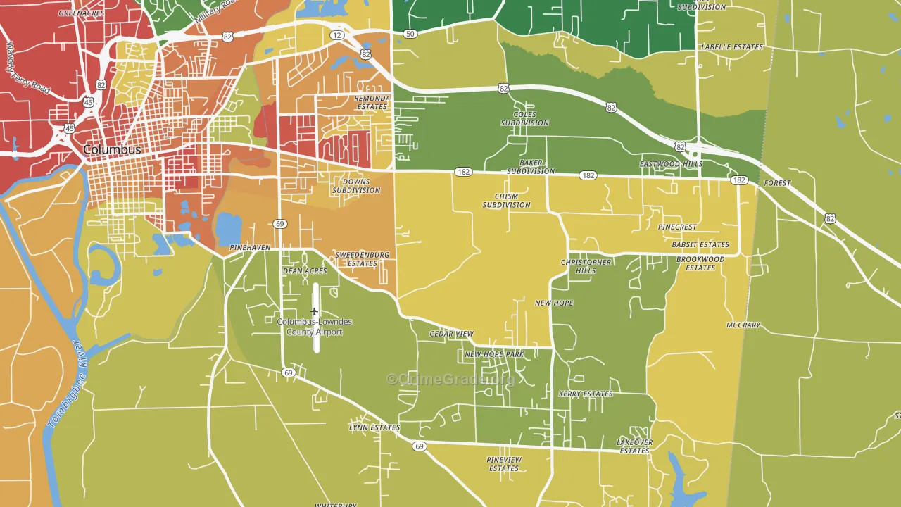 39702, MS Map of Theft Rates