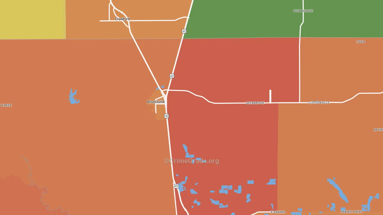 39739, MS Map of Theft Rates
