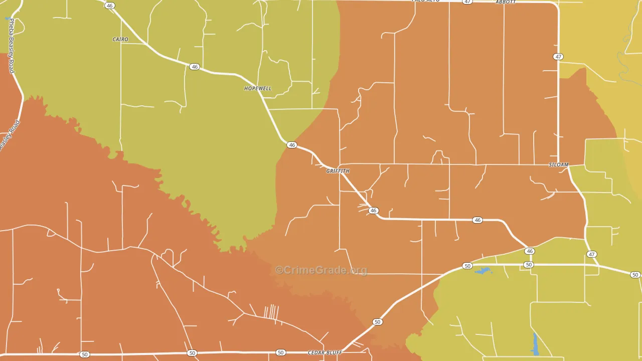 39741, MS Map of Theft Rates