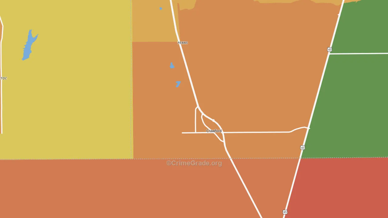 39743, MS Map of Theft Rates