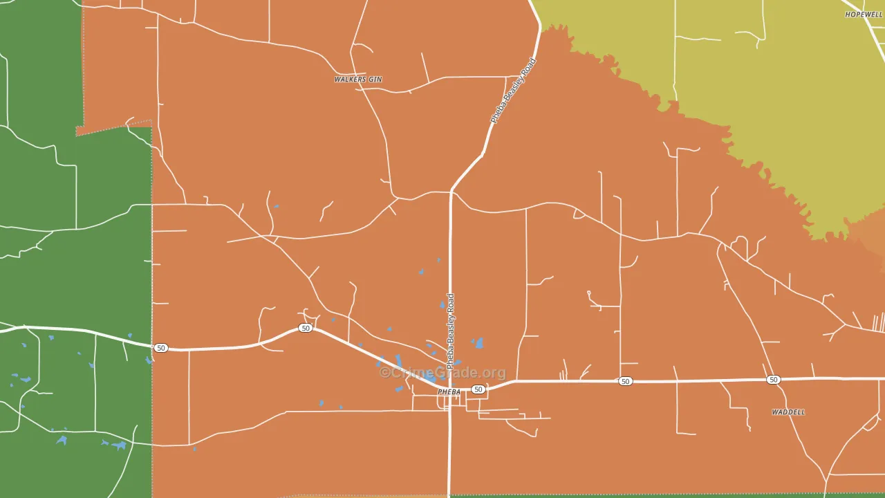 39755, MS Map of Theft Rates