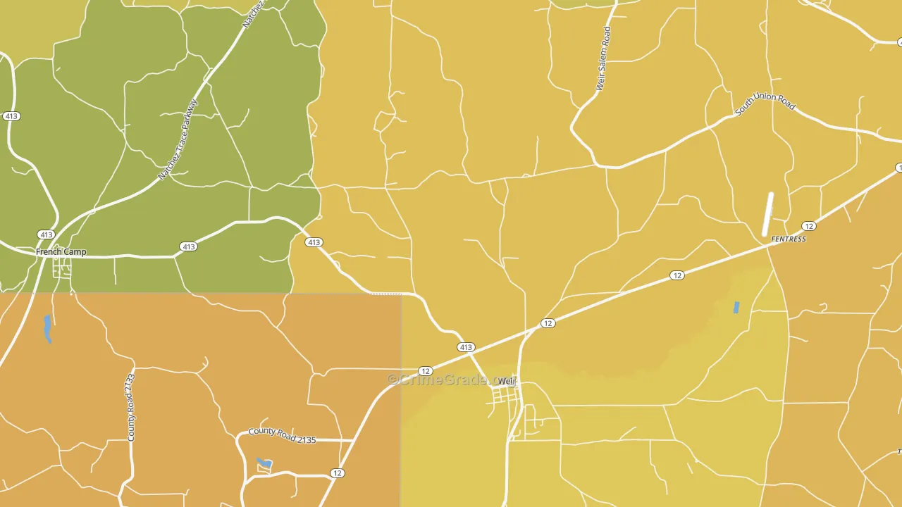 39772, MS Map of Theft Rates