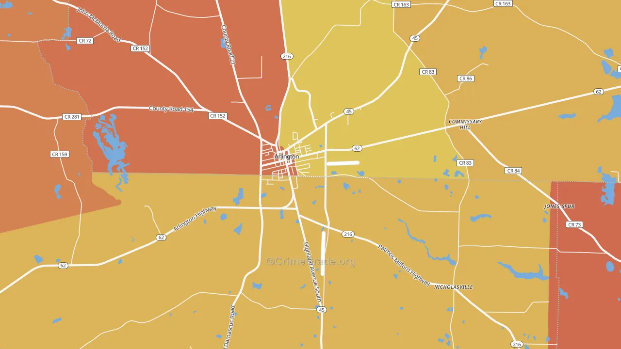 39813, GA Map of Theft Rates
