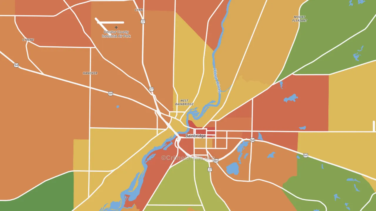 39817, GA Map of Theft Rates