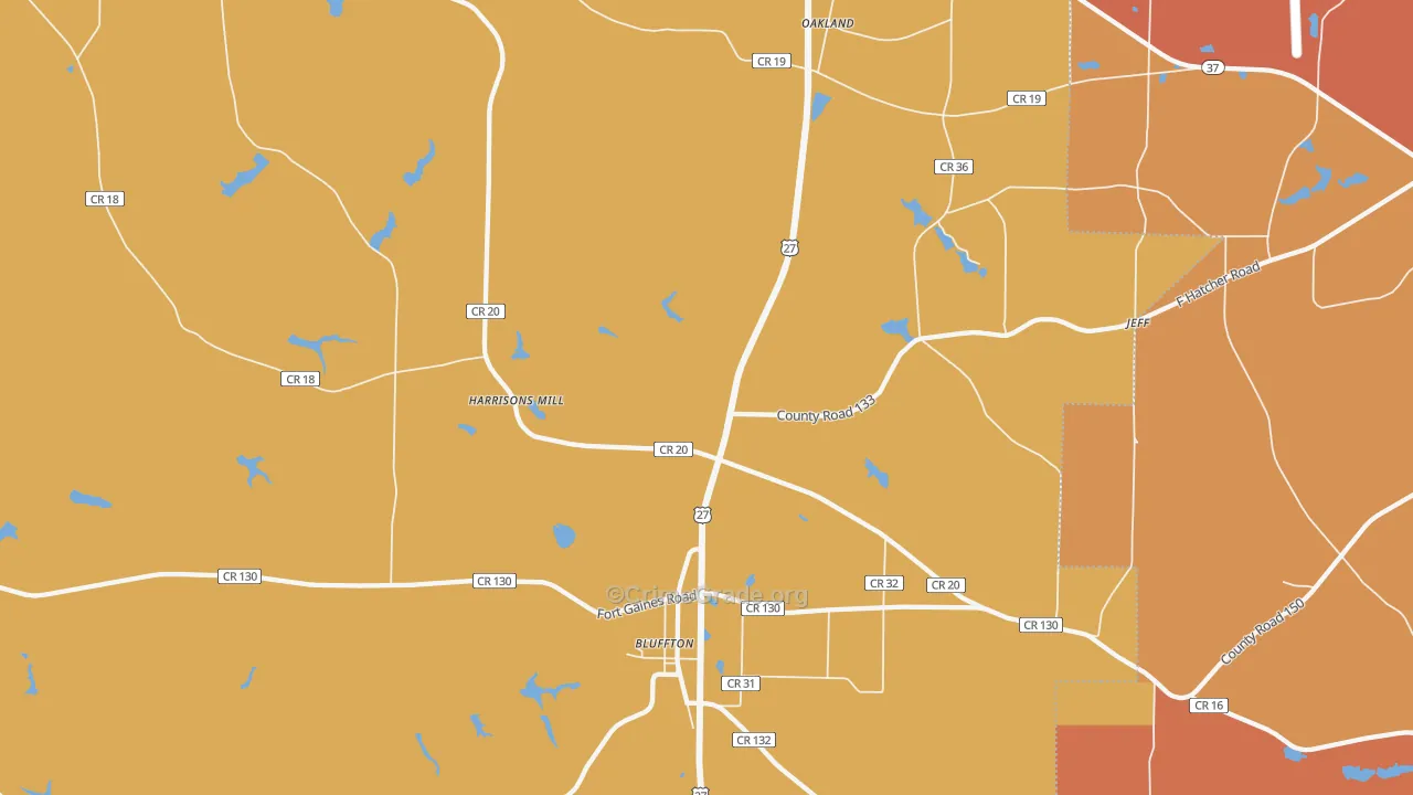 39824, GA Map of Theft Rates
