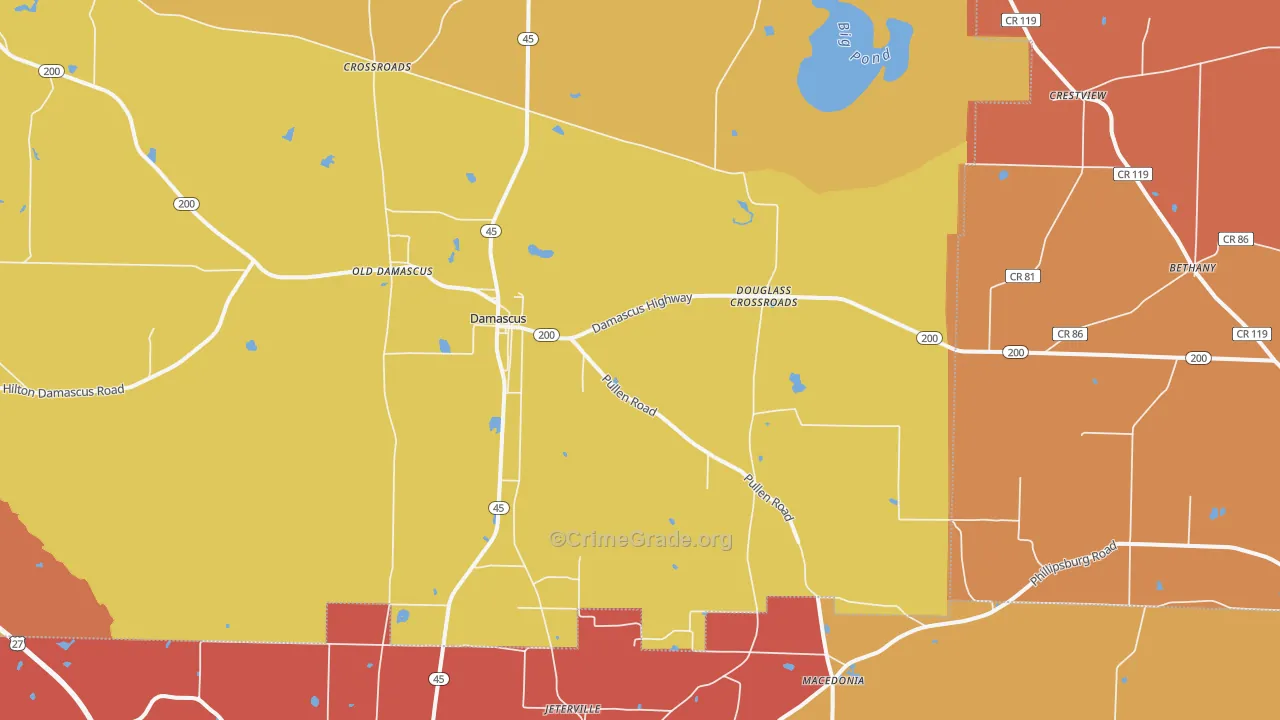 39841, GA Map of Theft Rates