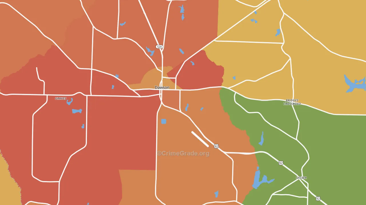 39842, GA Map of Theft Rates