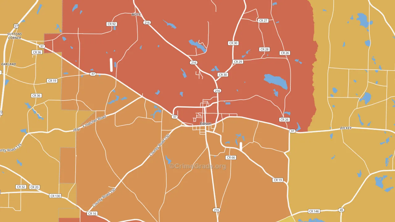 39846, GA Map of Theft Rates