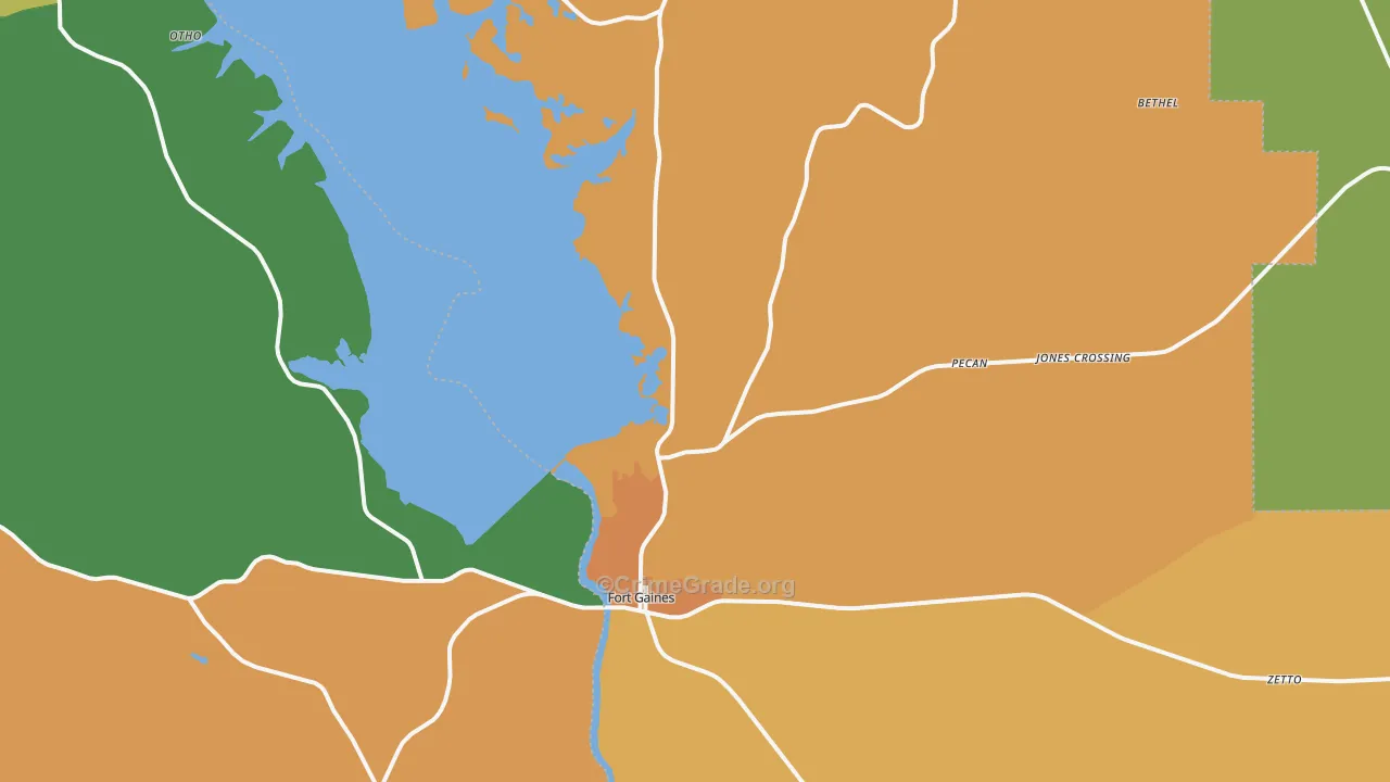 39851, GA Map of Theft Rates