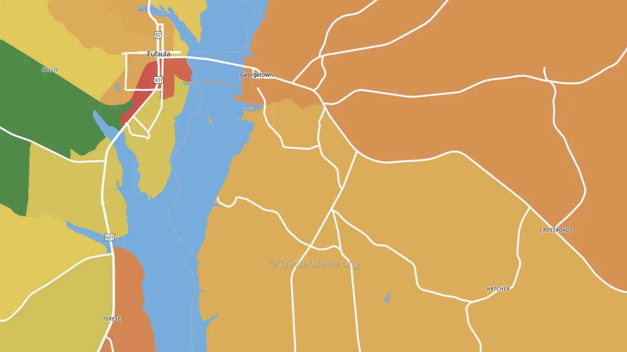 39854, GA Map of Theft Rates