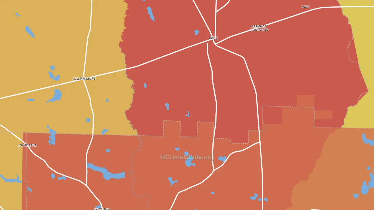 39862, GA Map of Theft Rates