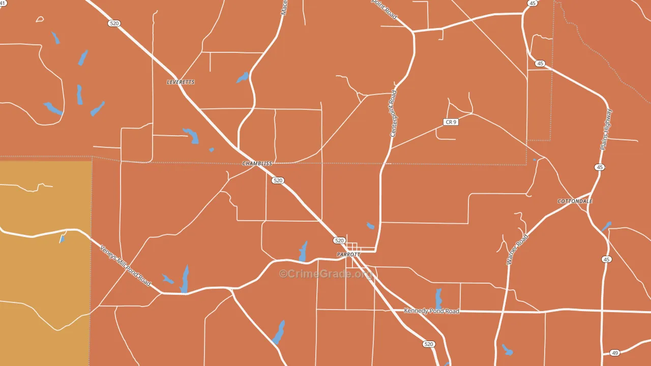 39877, GA Map of Theft Rates